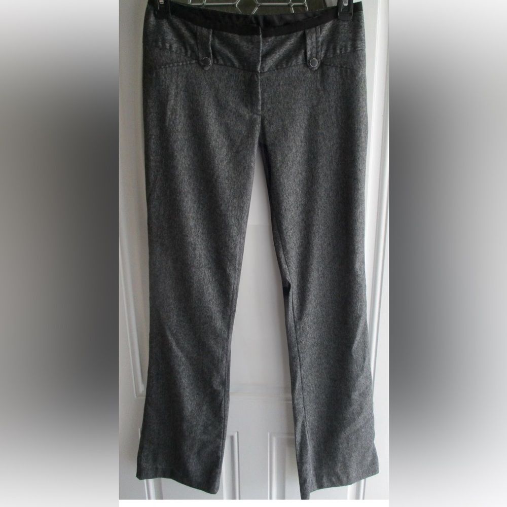 MAURICES Slacks Black and Gray Dress Pants Business Casual Size 3/4